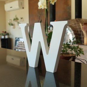 Letra Decorativa W 15cm em Mdf 15mm Letra Decorativa W 15cm em Mdf 15mm