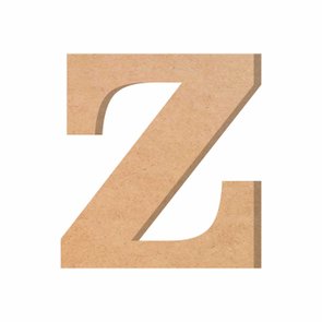 Letra Decorativa Z 20cm em Mdf Cru 6mm Letra Decorativa Z 20cm em Mdf Cru 6mm