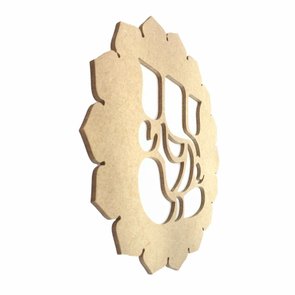 Mandala Vazada em MDF Cru 3mm Ganesha - cnc9 Mandala Vazada em MDF Cru 3mm Ganesha - cnc9