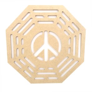 Mandala Vazada em MDF Cru 3mm Símbolo da Paz - cnc10 Mandala Vazada em MDF Cru 3mm Símbolo da Paz - cnc10