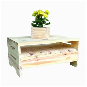 Mesa De Centro de Madeira Pinus Rústica Para Sala - Farmhouse Mesa De Centro de Madeira Pinus Rústica Para Sala - Farmhouse