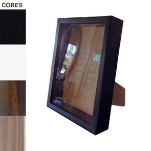 Moldura Caixa Alta com Vidro para Quadros Quilling e Scrapbook  Mais Fundo em MDF Com Suporte - 1,5x4,5 Moldura Caixa Alta com Vidro para Quadros Quilling e Scrapbook  Mais Fundo em MDF Com Suporte - 1,5x4,5