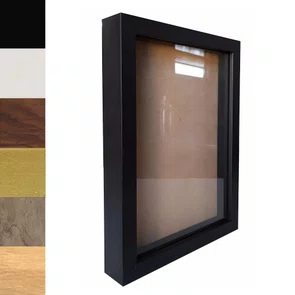 Moldura Caixa Alta com Vidro para Quadros Quilling e Scrapbook - Revestida - 1,5x3 Moldura Caixa Alta com Vidro para Quadros Quilling e Scrapbook - Revestida - 1,5x3