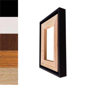 Moldura Canaleta Flutuante Lisa Revestida Com Chassi De Madeira Pinus Para Telas Decorativas - 2x2,8 Moldura Canaleta Flutuante Lisa Revestida Com Chassi De Madeira Pinus Para Telas Decorativas - 2x2,8