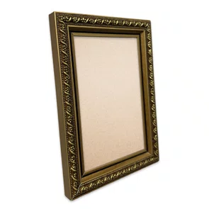 Moldura Com Gravação Floral Em Relevo Com Filete Perolado e Acabamento Dourado Metalizado Para Quadros E Fotos Com Fundo MDF E Frente Em PVC Antirreflexo - 2,1x1,8 Moldura Com Gravação Floral Em Relevo Com Filete Perolado e Acabamento Dourado Metalizado Para Quadros E Fotos Com Fundo MDF E Frente Em PVC Antirreflexo - 2,1x1,8