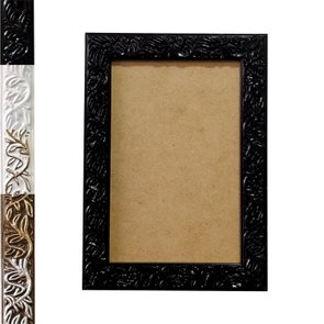 Moldura com Gravação de Folhagens para Quadros e Fotos com Fundo MDF - 2x1 Moldura com Gravação de Folhagens para Quadros e Fotos com Fundo MDF - 2x1