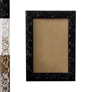 Moldura com Gravação de Folhagens para Quadros e Fotos com Fundo MDF e PVC Antirreflexo - 2x1 Moldura com Gravação de Folhagens para Quadros e Fotos com Fundo MDF e PVC Antirreflexo - 2x1