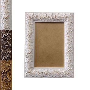 Moldura com Gravação de Folhas Ornamentais para Quadros e Fotos com Fundo MDF e PVC Antirreflexo - 3x1,5 Moldura com Gravação de Folhas Ornamentais para Quadros e Fotos com Fundo MDF e PVC Antirreflexo - 3x1,5