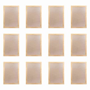 Moldura de Pinus com MDF e PVC Kit com 12un 20x25cm - 2x1 Moldura de Pinus com MDF e PVC Kit com 12un 20x25cm - 2x1