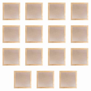 Moldura de Pinus com MDF e PVC Kit com 15un 20x20cm - 2x1 Moldura de Pinus com MDF e PVC Kit com 15un 20x20cm - 2x1