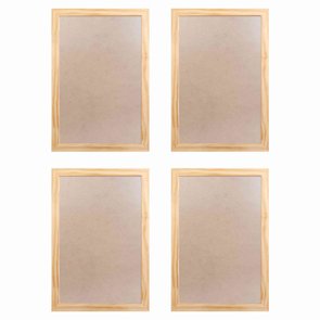 Moldura de Pinus com MDF e PVC Kit com 4un 40x60cm - 2x1 Moldura de Pinus com MDF e PVC Kit com 4un 40x60cm - 2x1