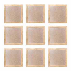 Moldura de Pinus com MDF e PVC Kit com 9un 30x30cm Moldura de Pinus com MDF e PVC Kit com 9un 30x30cm