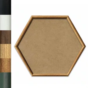 Moldura Hexagonal Abaulada Lisa Revestida para Quadros com Fundo Mdf - 2x3