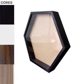 Moldura Hexagonal Caixa Alta com Vidro para Quadros Quilling e Scrapbook - 1,5x4,5 Moldura Hexagonal Caixa Alta com Vidro para Quadros Quilling e Scrapbook - 1,5x4,5