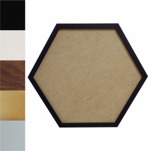 Moldura Hexagonal Caixinha para Quadros com Fundo MDF - 1,5x3 Moldura Hexagonal Caixinha para Quadros com Fundo MDF - 1,5x3