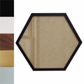 Moldura Hexagonal Caixinha para Quadros com Fundo MDF e Vidro - 1,5x3 Moldura Hexagonal Caixinha para Quadros com Fundo MDF e Vidro - 1,5x3