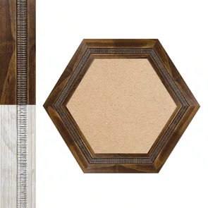 Moldura Hexagonal com Friso e Gravação de Padrão de Traços para Quadros e Fotos com Fundo Mdf - 6,6x1,7 Moldura Hexagonal com Friso e Gravação de Padrão de Traços para Quadros e Fotos com Fundo Mdf - 6,6x1,7