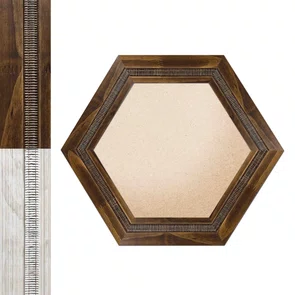 Moldura Hexagonal com Friso e Gravação de Padrão de Traços para Quadros e Fotos com Fundo Mdf e Frente em PVC Antirreflexo - 6,6x1,7 Moldura Hexagonal com Friso e Gravação de Padrão de Traços para Quadros e Fotos com Fundo Mdf e Frente em PVC Antirreflexo - 6,6x1,7