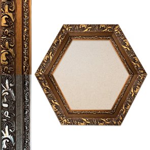 Moldura Hexagonal Com Gravação De Arabescos Com Fundo MDF E Frente Em PVC Antirreflexo - 7,2x3,3 Moldura Hexagonal Com Gravação De Arabescos Com Fundo MDF E Frente Em PVC Antirreflexo - 7,2x3,3