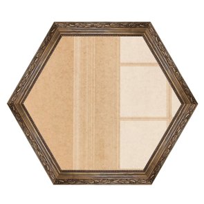 Moldura Hexagonal Com Gravação de Folhagens Com Fundo MDF E Frente Em Vidro - 4,5x2 Moldura Hexagonal Com Gravação de Folhagens Com Fundo MDF E Frente Em Vidro - 4,5x2
