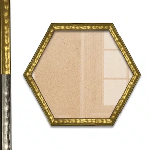 Moldura Hexagonal Efeito Metal Martelado para Quadros e Fotos com Fundo Mdf e Frente em Vidro - 2x1,8 Moldura Hexagonal Efeito Metal Martelado para Quadros e Fotos com Fundo Mdf e Frente em Vidro - 2x1,8
