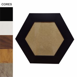 Moldura Hexagonal Larga Lisa para Quadros Revestida com Fundo MDF e Vidro - 7x2 Moldura Hexagonal Larga Lisa para Quadros Revestida com Fundo MDF e Vidro - 7x2