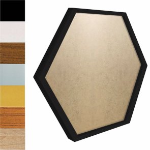 Moldura Hexagonal Lisa Revestida para Quadros com Fundo Mdf e PVC Antirreflexo - 2x2 Moldura Hexagonal Lisa Revestida para Quadros com Fundo Mdf e PVC Antirreflexo - 2x2