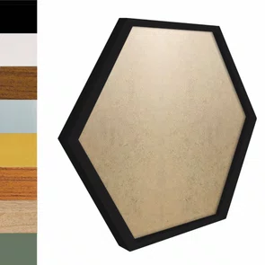 Moldura Hexagonal Lisa Revestida para Quadros com Fundo Mdf e PVC Antirreflexo - 2x2