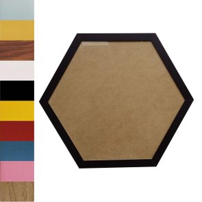 Moldura Hexagonal Lisa Revestida para Quadros com Fundo MDF e Vidro - 2x1 Moldura Hexagonal Lisa Revestida para Quadros com Fundo MDF e Vidro - 2x1