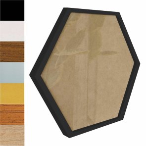 Moldura Hexagonal Lisa Revestida para Quadros com Fundo Mdf e Vidro - 2x2 Moldura Hexagonal Lisa Revestida para Quadros com Fundo Mdf e Vidro - 2x2