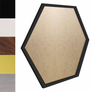 Moldura Hexagonal Minimalista Lisa para Quadros Revestida com Fundo MDF e PVC Antirreflexo - 1,5x1 Moldura Hexagonal Minimalista Lisa para Quadros Revestida com Fundo MDF e PVC Antirreflexo - 1,5x1