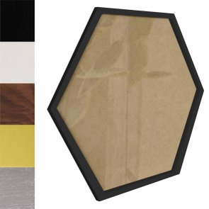 Moldura Hexagonal Minimalista Lisa para Quadros Revestida com Fundo MDF e Vidro - 1,5x1 Moldura Hexagonal Minimalista Lisa para Quadros Revestida com Fundo MDF e Vidro - 1,5x1
