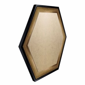 Moldura Hot Stamp Efeito Metalizado Hexagonal para Quadros com Fundo em MDF e PVC Antirreflexo - 4,1x1,8 Moldura Hot Stamp Efeito Metalizado Hexagonal para Quadros com Fundo em MDF e PVC Antirreflexo - 4,1x1,8