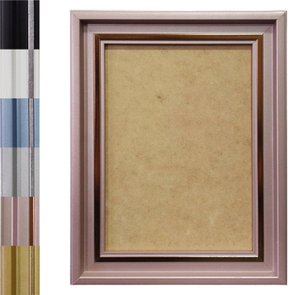 Moldura Micro Metalizada para Quadros e Fotos com Fundo MDF e PVC Antirreflexo - 3,4x2,1 Moldura Micro Metalizada para Quadros e Fotos com Fundo MDF e PVC Antirreflexo - 3,4x2,1
