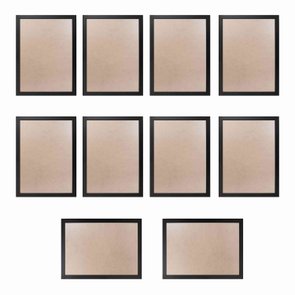 Moldura Minimalista com MDF e PVC Kit com 10un 20x30cm - 1,5x1 Moldura Minimalista com MDF e PVC Kit com 10un 20x30cm - 1,5x1