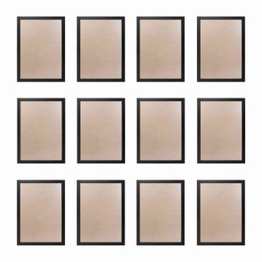 Moldura Minimalista com MDF e PVC Kit com 12un 20x25cm - 1,5x1 Moldura Minimalista com MDF e PVC Kit com 12un 20x25cm - 1,5x1