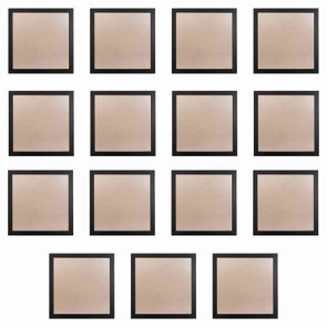 Moldura Minimalista com MDF e PVC Kit com 15un 20x20cm - 1,5x1 Moldura Minimalista com MDF e PVC Kit com 15un 20x20cm - 1,5x1