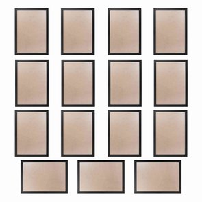 Moldura Minimalista com MDF e PVC Kit com 15un A5 15x21cm - 1,5x1 Moldura Minimalista com MDF e PVC Kit com 15un A5 15x21cm - 1,5x1
