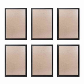 Moldura Minimalista com MDF e PVC Kit com 6un 30x40cm - 1,5x1 Moldura Minimalista com MDF e PVC Kit com 6un 30x40cm - 1,5x1