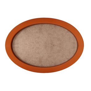 Moldura Oval Colorida em MDF Laqueado para Quadros Decorativos com Fundo MDF Moldura Oval Colorida em MDF Laqueado para Quadros Decorativos com Fundo MDF