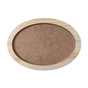 Moldura Oval em Madeira de Pinus Natural para Quadros Decorativos com Fundo MDF Moldura Oval em Madeira de Pinus Natural para Quadros Decorativos com Fundo MDF