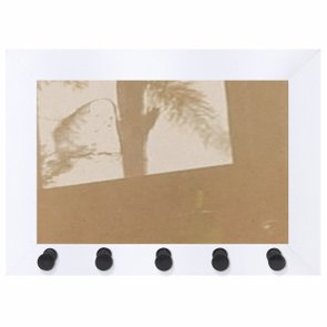 Moldura para Porta Chaves com Penduradores e Fundo MDF e Acetato Moldura para Porta Chaves com Penduradores e Fundo MDF e Acetato