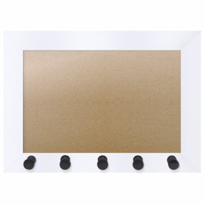 Moldura para Porta Chaves com Penduradores e Fundo MDF e PVC - 2x2 Moldura para Porta Chaves com Penduradores e Fundo MDF e PVC - 2x2