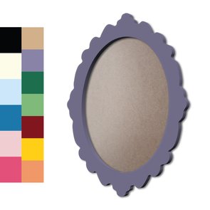 Moldura Provençal Colorida Oval Em MDF 6mm Para Quadros Decorativos Com Fundo MDF e PVC Antirreflexo Moldura Provençal Colorida Oval Em MDF 6mm Para Quadros Decorativos Com Fundo MDF e PVC Antirreflexo