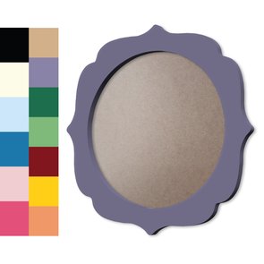 Moldura Provençal Colorida Redonda Em MDF 6mm Para Quadros Decorativos Com Fundo MDF e PVC Antirreflexo Moldura Provençal Colorida Redonda Em MDF 6mm Para Quadros Decorativos Com Fundo MDF e PVC Antirreflexo