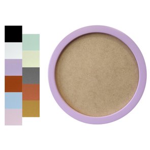 Moldura Redonda Colorida em MDF Laqueado para Quadros Decorativos com Fundo MDF Moldura Redonda Colorida em MDF Laqueado para Quadros Decorativos com Fundo MDF