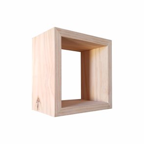 Nicho Decorativo Quadrado em Madeira de Pinus - 25x25x12cm - Farmhouse Nicho Decorativo Quadrado em Madeira de Pinus - 25x25x12cm - Farmhouse