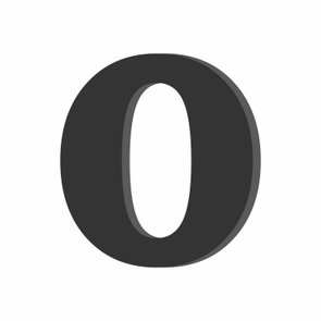 Número Decorativo 0 20cm - 6mm Número Decorativo 0 20cm - 6mm