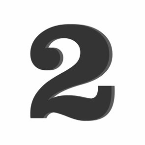 Número Decorativo 2 20cm - 6mm Número Decorativo 2 20cm - 6mm