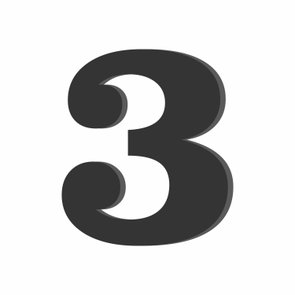 Número Decorativo 3 20cm - 6mm Número Decorativo 3 20cm - 6mm